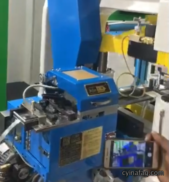Mingxuan punching machine with JoeSure clamp feeder at the stamping site of India exhibition